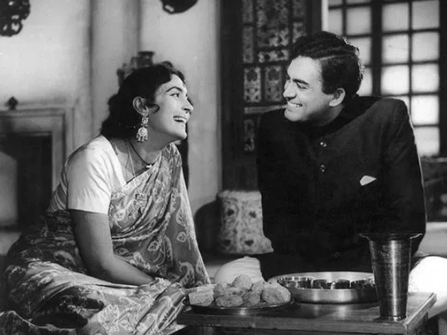 Sanjeev Kumar with Nutan