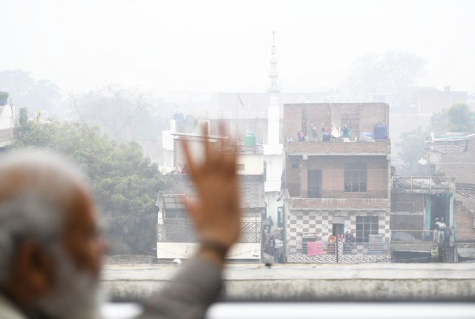 PM Modi waves at Kanpur residents while his new Metro travel - Vimarsana News