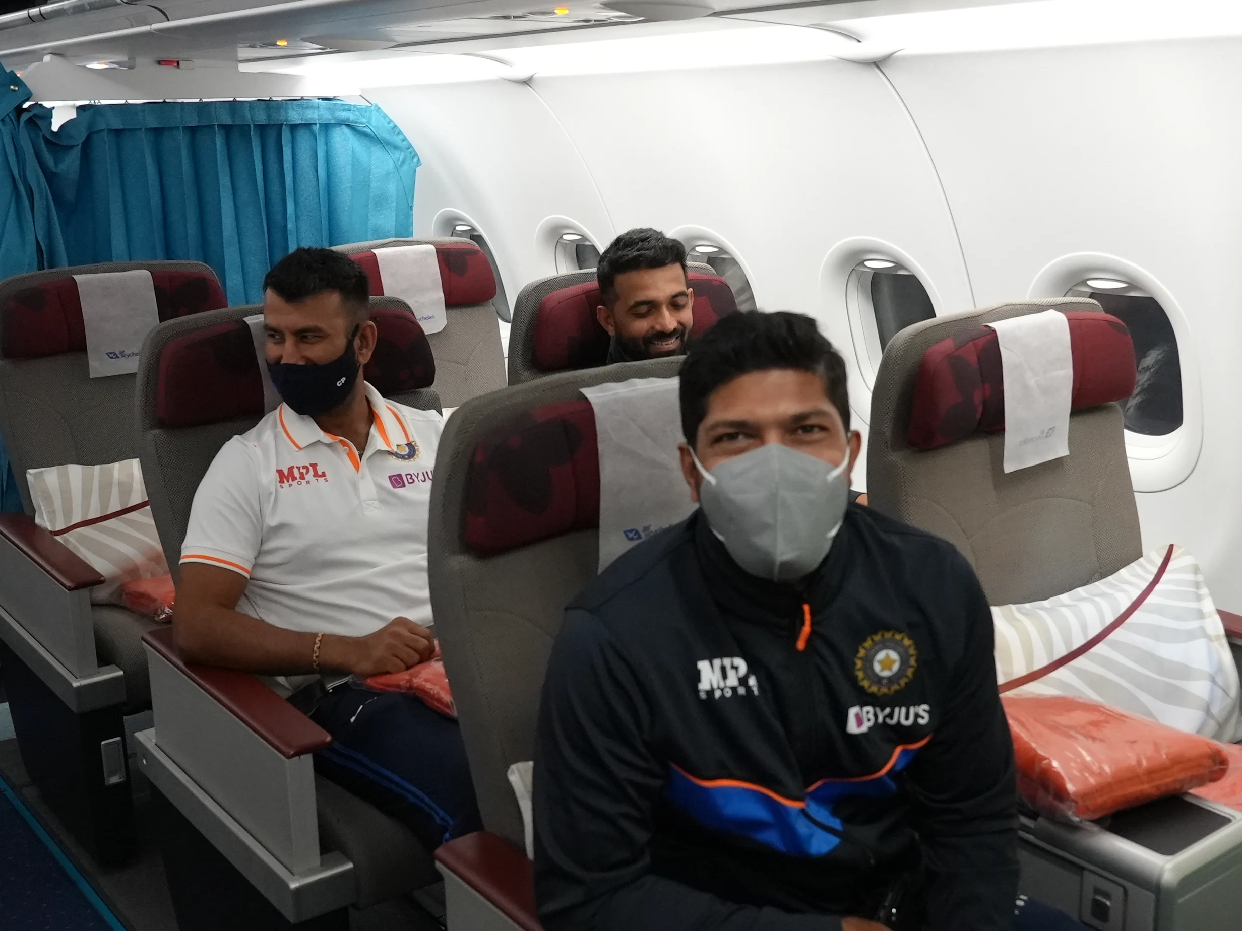 Indian team on the flight