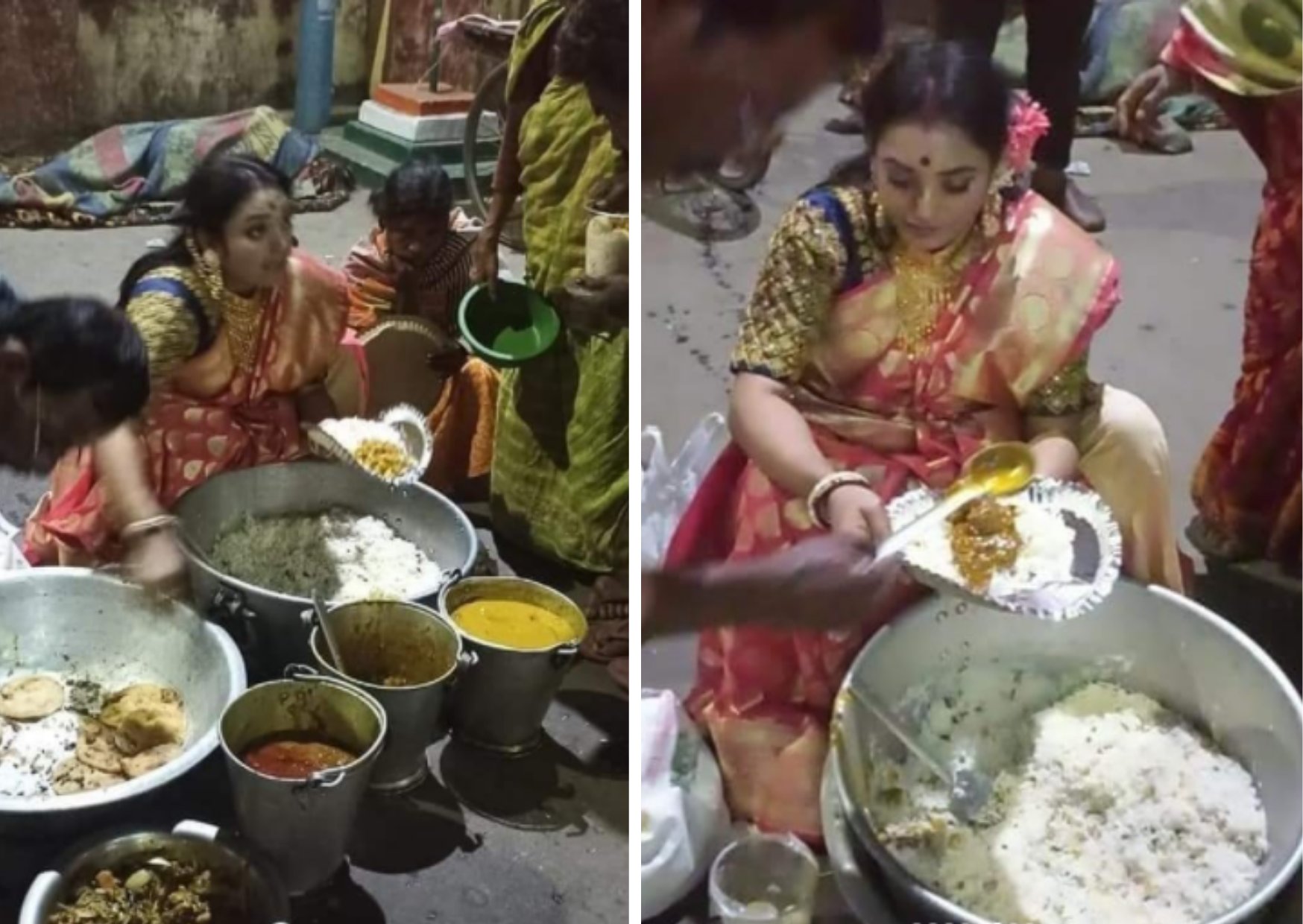 West Bengal woman donates leftover wedding food to needy, netizens laud effort - Vimarsana News