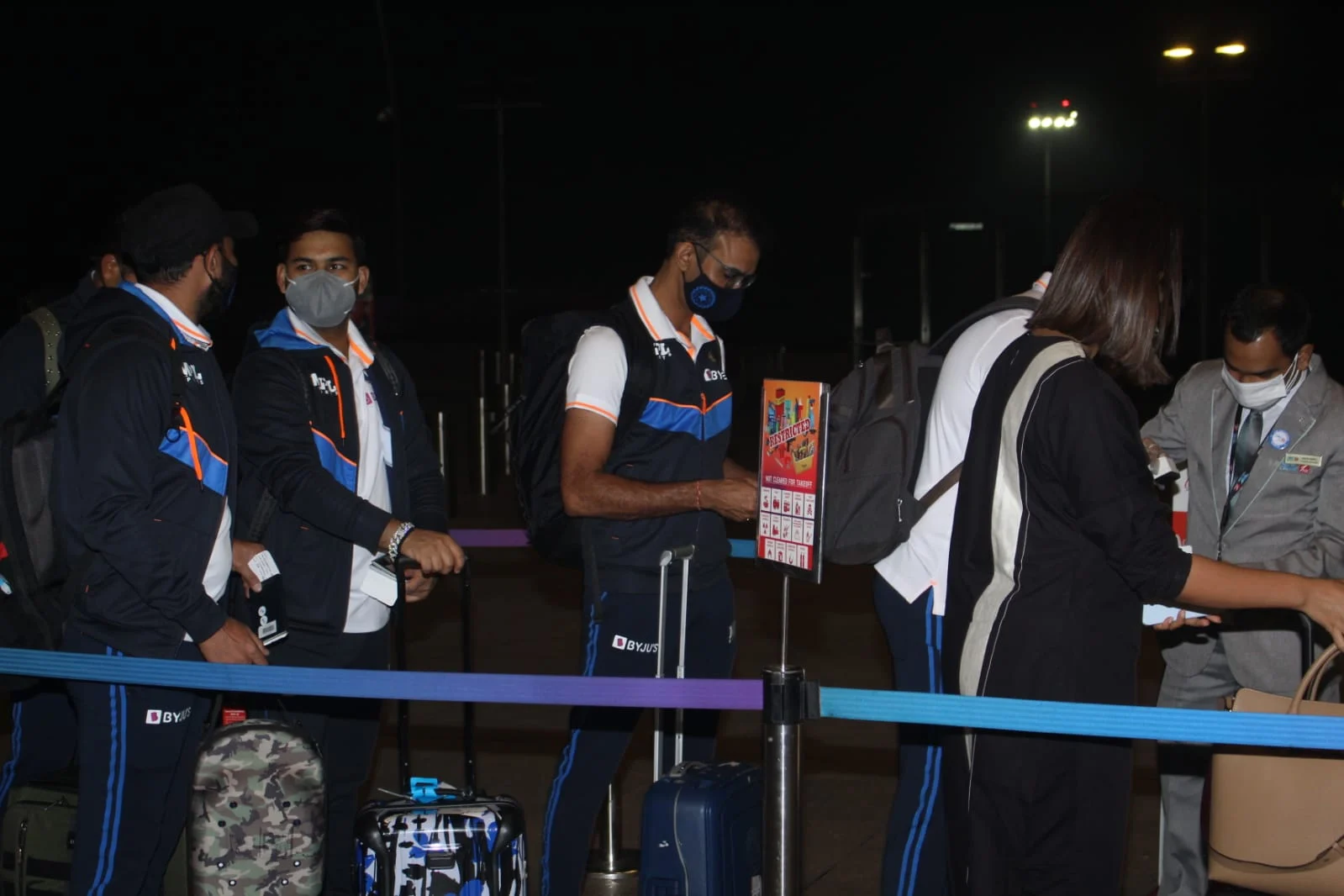 Team India during departure to South Africa