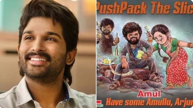 Amul Topical pays the sweetest tribute to 'Pushpa' ; superstar Allu Arjun reacts - Vimarsana News