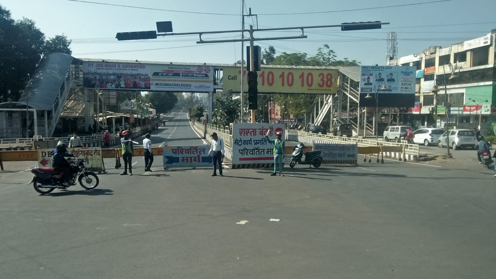 Bhopal: Traffic on important routes in city diverted for metro and flyover construction works - Vimarsana News