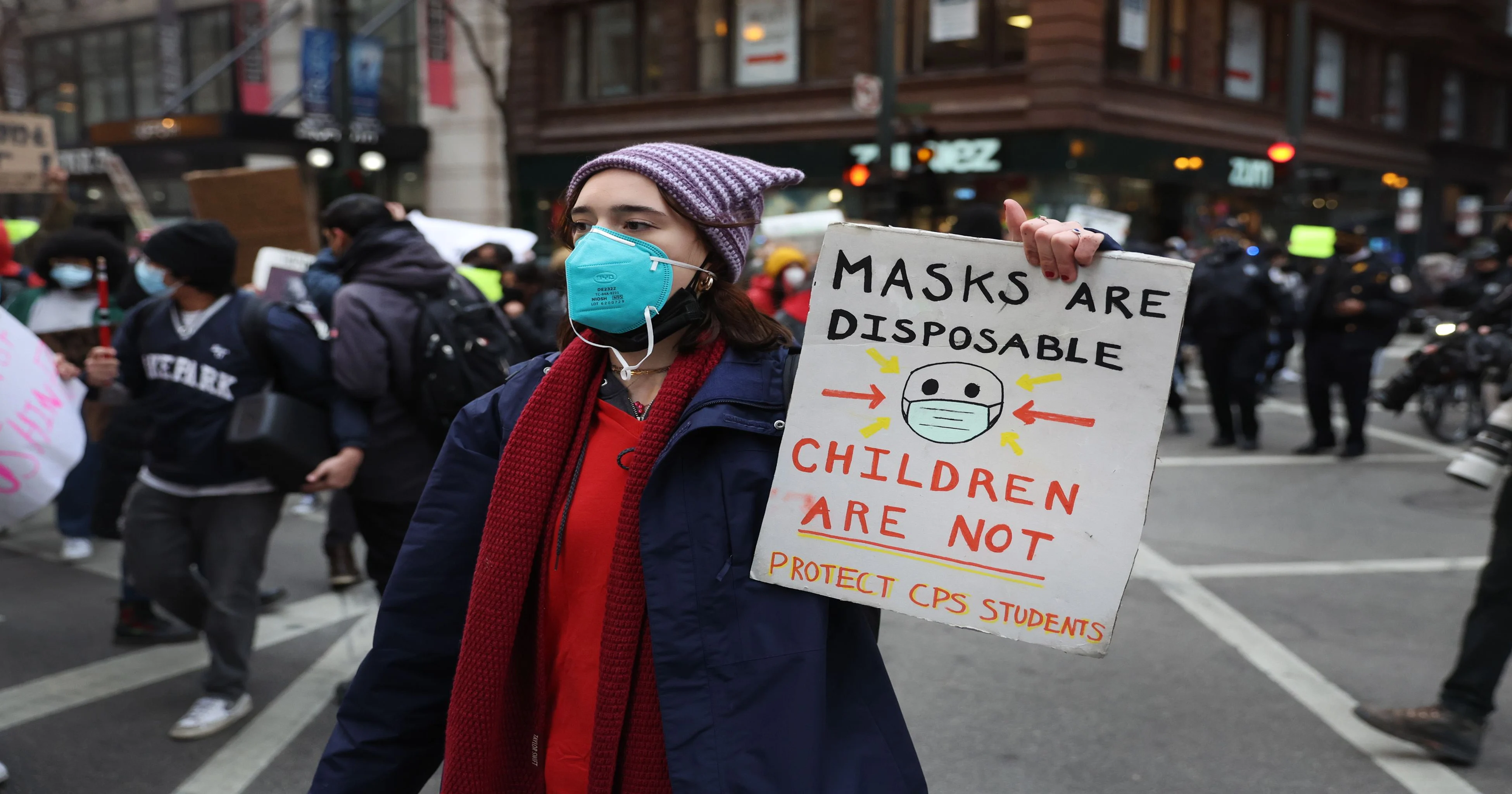 Students in Boston and Chicago protest in-person classes amid Omicron surge; see pics