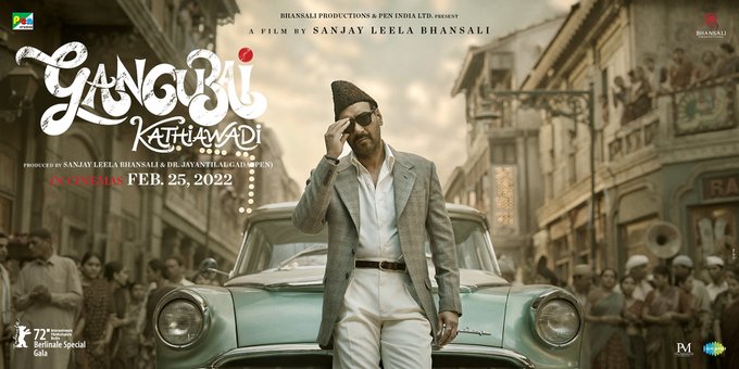 Ajay Devgn shares his first look from 'Gangubai Kathiawadi' ahead of trailer launch; see poster - Vimarsana News