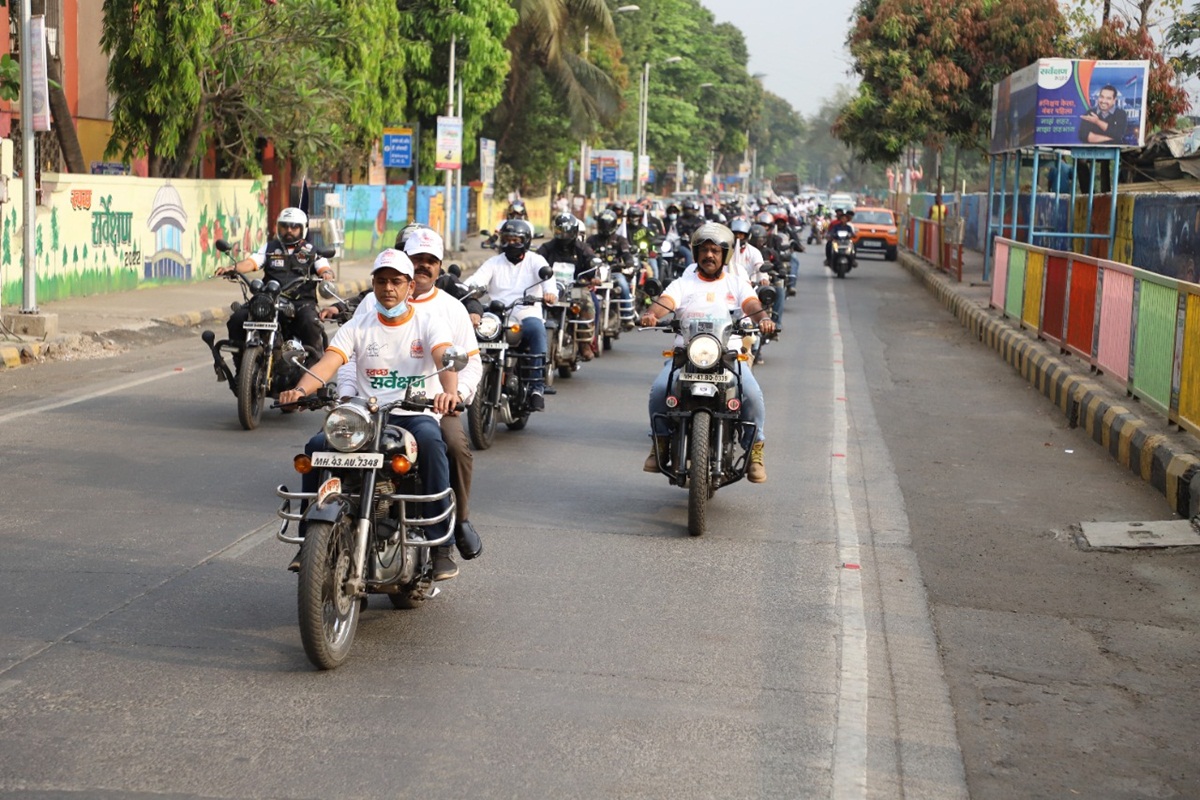 Navi Mumbai: Bike rally held in Airoli to create awareness for cleanliness - Vimarsana News