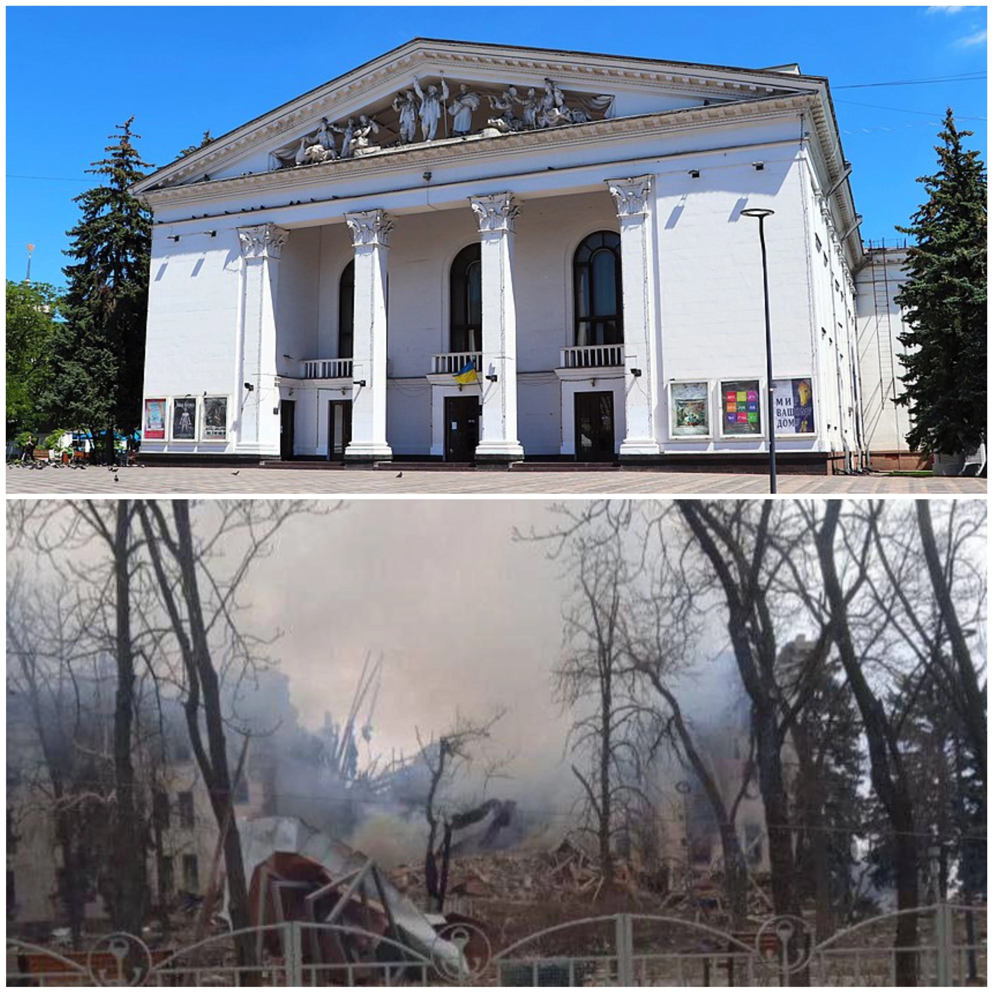 Ukraine says Russia bombed theater sheltering civilians in Mariupol