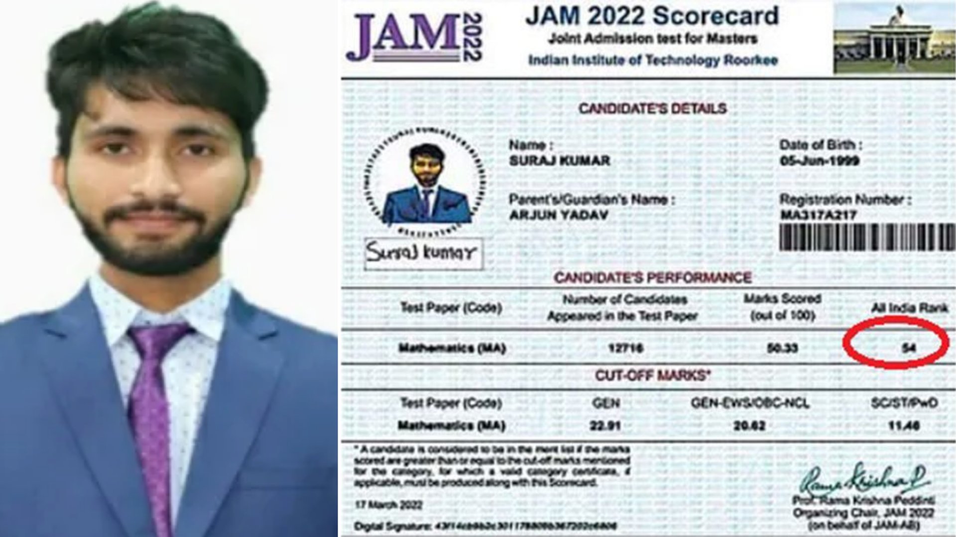 Who is Suraj Kumar? Here's all you need to know about the on parole prisoner who cleared IIT JAM - Vimarsana News