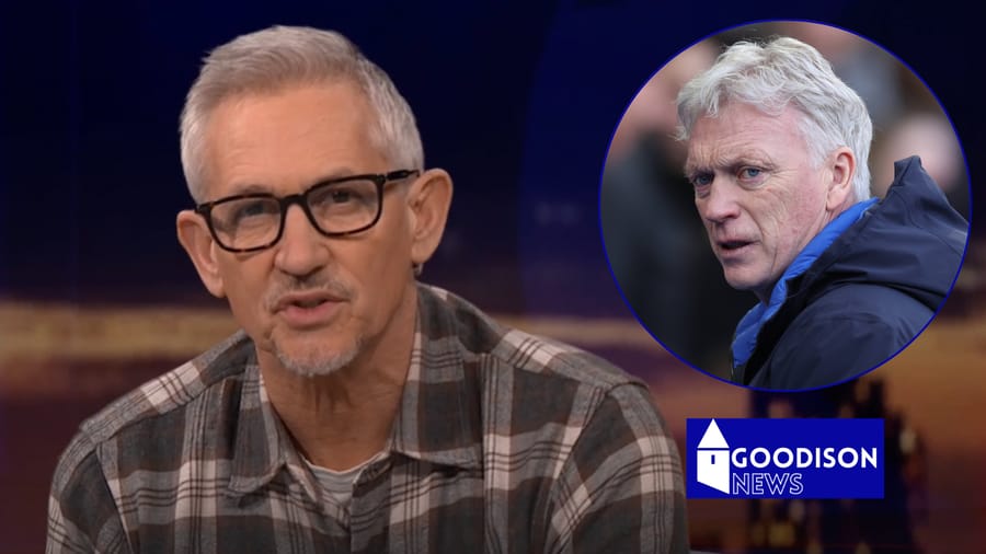 Lineker reacts to what Moyes said on MOTD afrer Brentford v Everton - 'Under pressure'