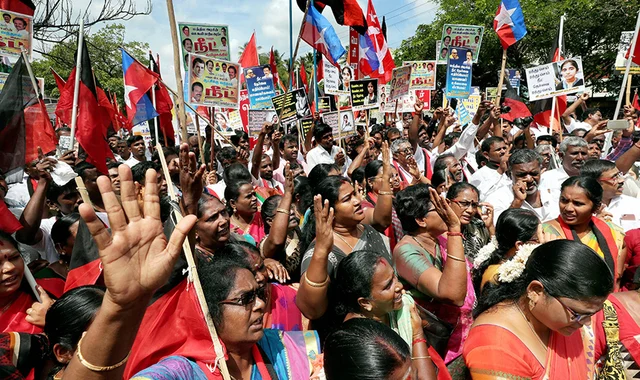 Members of DMK Party, Congress Party, Viduthalai Siruthai Katchi Party, CPI, CPIM, during a joint NEET protest in Coimbatore. Members of DMK Party, Congress Party, Viduthalai Siruthai Katchi Party, CPI, CPIM, during a joint NEET protest in Coimbatore.