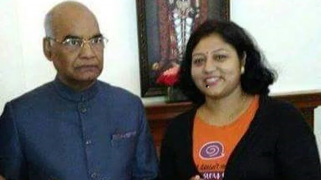 Sabita Chowdhary, also named by Santosh as a key member of his team, with President of India Ram Nath Kovind. Sabita Chowdhary, also named by Santosh as a key member of his team, with President of India Ram Nath Kovind.
