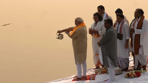 Image result for pm modi and ganga