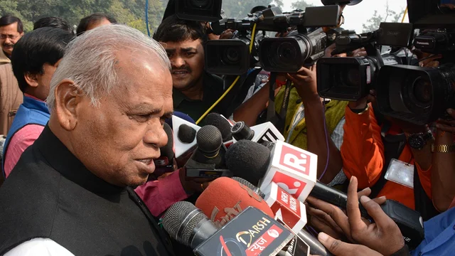 File photo of Hindustani Awam Morcha chief Jitan Ram Manjhi in Patna File photo of Hindustani Awam Morcha chief Jitan Ram Manjhi in Patna