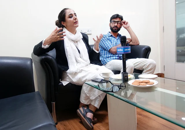Advocate Deepika & human rights activist Talib Hussainj after filing petition for the transfer of Kathua rape case out of J&K Advocate Deepika & human rights activist Talib Hussainj after filing petition for the transfer of Kathua rape case out of J&K
