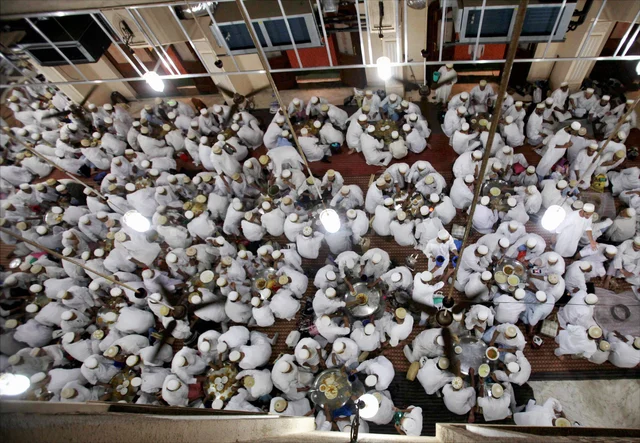 Dawoodi Bohra community on the first day of Ramadan in Mumbai. Dawoodi Bohra community on the first day of Ramadan in Mumbai.