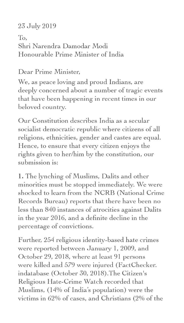  श्याम बेनेगल, अनुराग कश्यप समेत  बॉलीवुड के 49 हस्तियों ने पीएम मोदी को लिखा खत, कहा- मॉब लिंचिंग पर लगे रोक