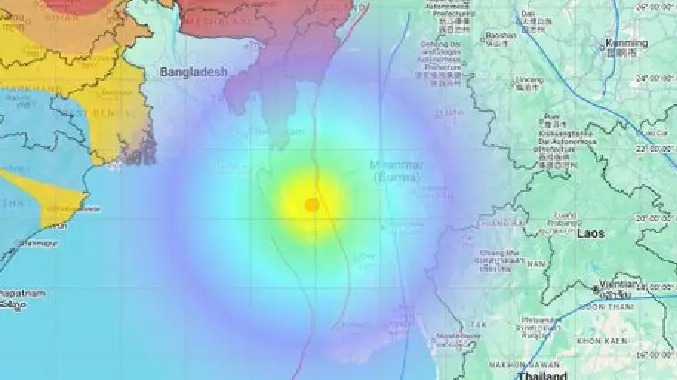 மியான்மரில் 6.0 ரிக்டர் அளவில் நிலநடுக்கம் பதிவு