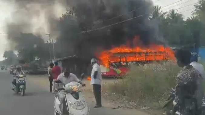 பேருந்து எலக்ட்ரிக்கல் வேலையின் போது மின்கசிவு