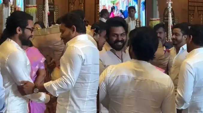 ஆந்திர முன்னாள் முதல்வரை சந்தித்த நடிகர்கள் சூர்யா, கார்த்தி