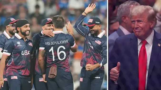 அமெரிக்க கிரிக்கெட் அணிக்கு டிரம்ப் வாழ்த்து
