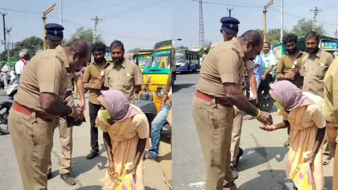 மூதாட்டிக்கு ரூ.200 கொடுத்த DSP