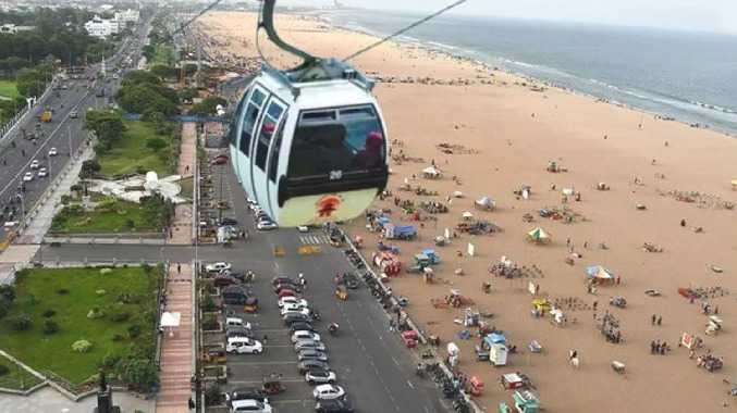 மெரினா கடற்கரையில் ரோப் கார் சேவை