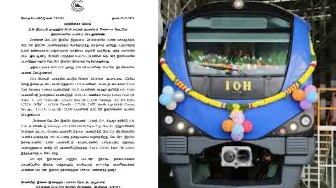 96.40 லட்சம் பயணிகள் பயணம்