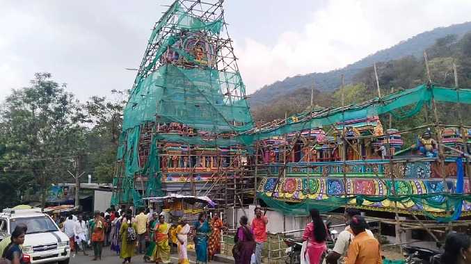கும்பாபிஷேகத்தை முன்னிட்டு முகூர்த்தக்கால்