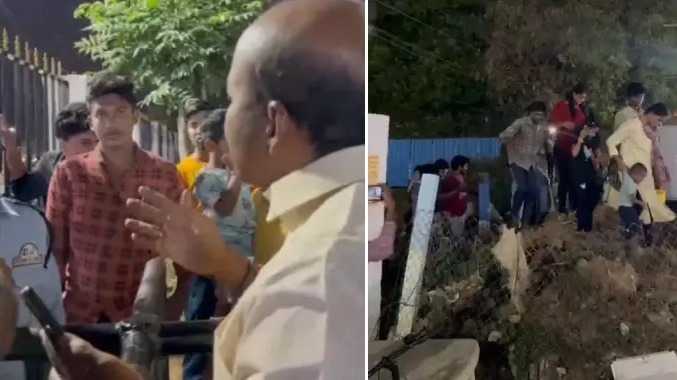 பெரிய ஏரிக்கு சொந்தமான பூங்கா அருகே தவெக நிகழ்ச்சி