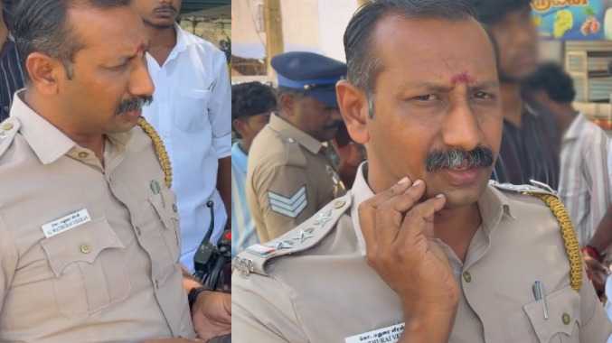 கல்லூரி மாணவர்களை மிரட்டிய காவல் ஆய்வாளர்