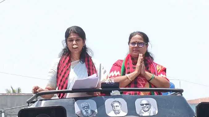 நாடாளுமன்ற உறுப்பினர் கனிமொழி கருணாநிதி தீவிர பிரச்சாரம்