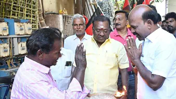 திமுக வேட்பாளரும் அமைச்சருமான மா.சுப்பிரமணியன் பிரச்சாரம்