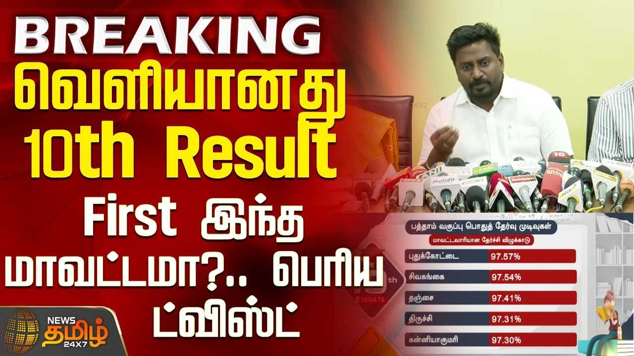 10 ஆம் வகுப்பு தேர்வு முடிவுகள் ரிலீஸ், 94.31 சதவீதம் மாணவர்கள் தேர்ச்சி
