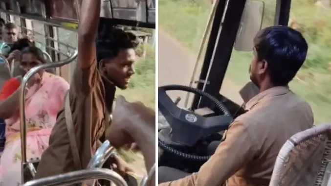 அசுர வேகத்தில் சென்ற தனியார் பேருந்து