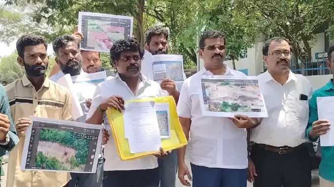 குத்தகை உரிமத்தை மீறி கிராவல் மண் அள்ளப்படுவதாக புகார்