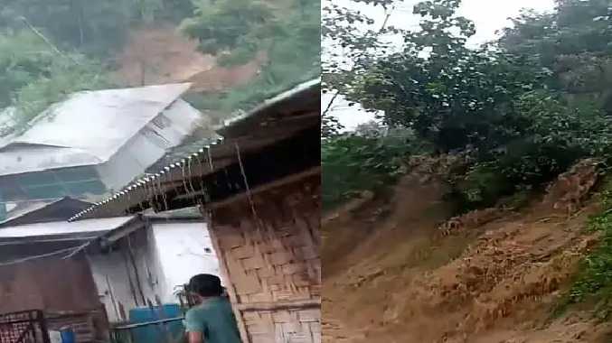 நாகாலாந்தில் கனமழை, திடீர் வெள்ளத்தால் நிலச்சரிவு