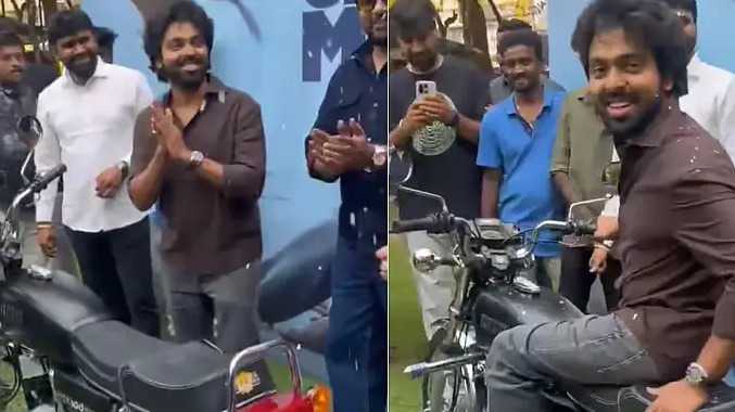 நடிகர் ஜிவி பிரகாஷுக்கு YAMAHA RX100 பரிசளிப்பு