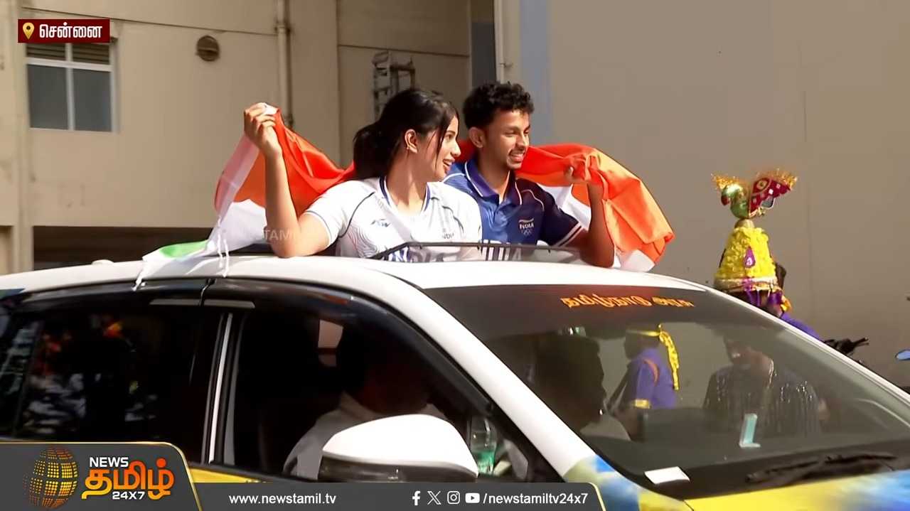 வெற்றி மேடையில் இந்திய வீரர்கள், தமிழ்நாட்டுக்கு தனி இடம்