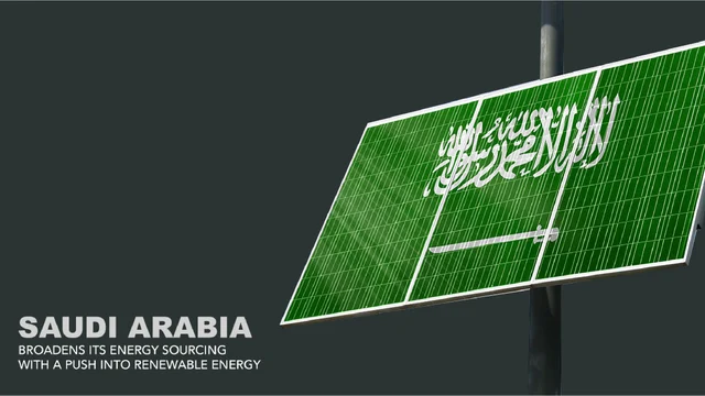 Saudi Arabia broadens its energy sourcing with a push into renewable energy 