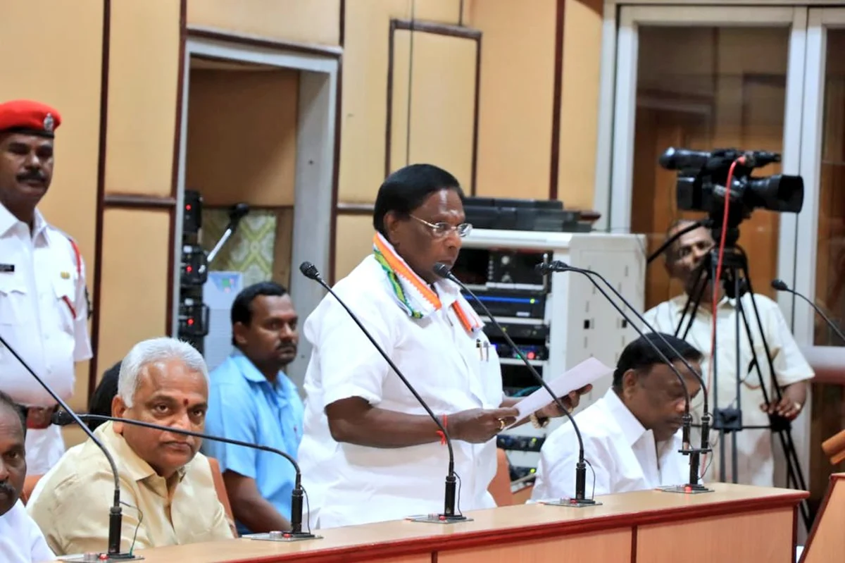 Congress Led Puducherry Govt Falls Ahead Of Trust Vote, CM Narayanasamy Resigns 3 swarajya%2F2020 02%2F79688dda fb4f 477c 9412 211967629ed6%2FPuducherry CM V Narayanasamy Pic Via Twitter