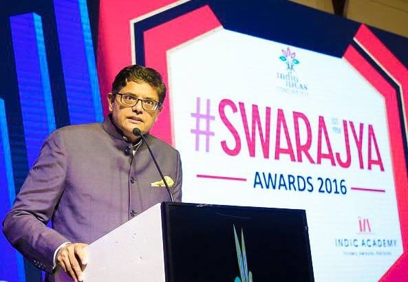Jay Panda speaking intently at the ceremony