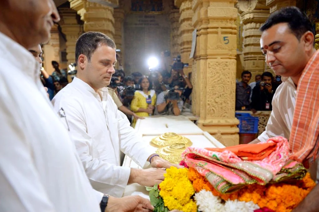as elections approach shiv bhakt rahul gandhi resumes temple run temple resumes