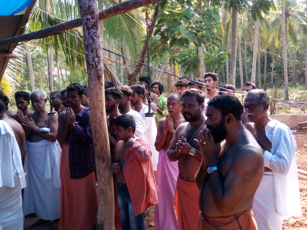 Prayers held at the temporary shrine amidst police protection on Sunday (19 May)