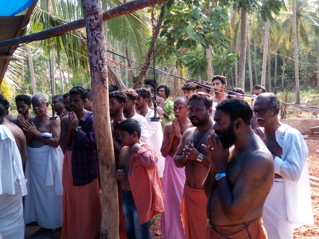 Prayers held at the temporary shrine amidst police protection on Sunday (19 May)