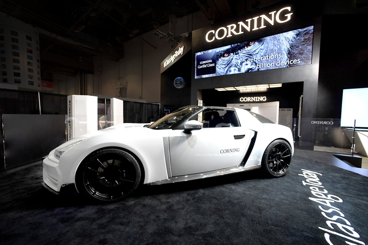 Corning’s Glass Supercar CES 2017 Showcase