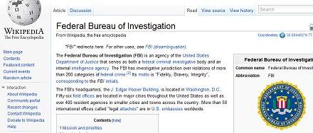 FBI demands Wikipedia remove seal graphic, battle ensues – TGDaily