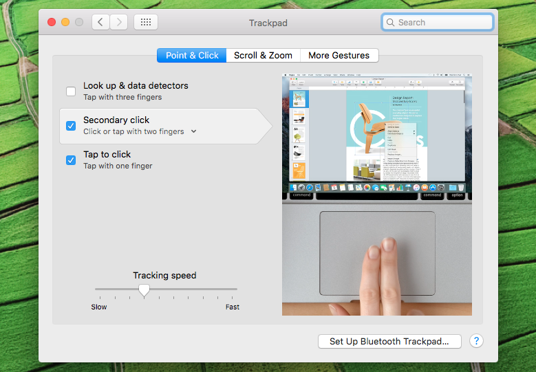 enable right click on mac os