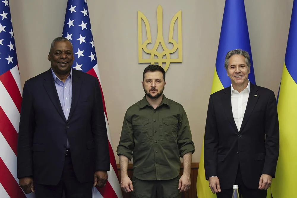 US Secretaries Blinken and Austin Meet With Zelensky in Kyiv