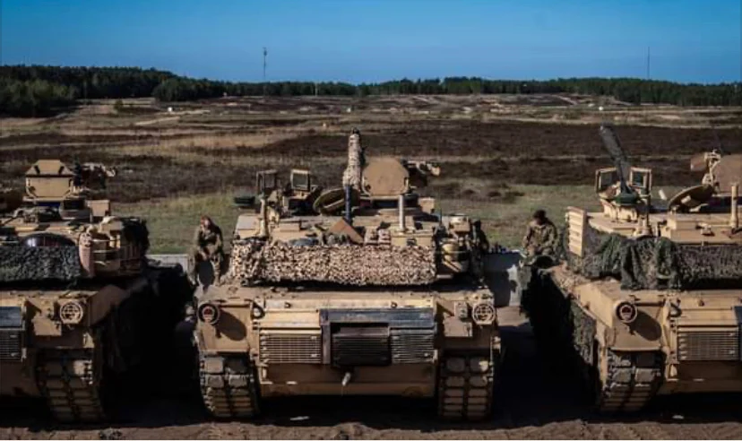 American Main Battle Tanks Spotted in Poland During DEFENDER Europe And Swift Response 22