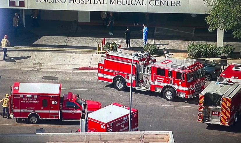 Suspect Barricaded Inside Encino Hospital, Encino CA, After Stabbing Three